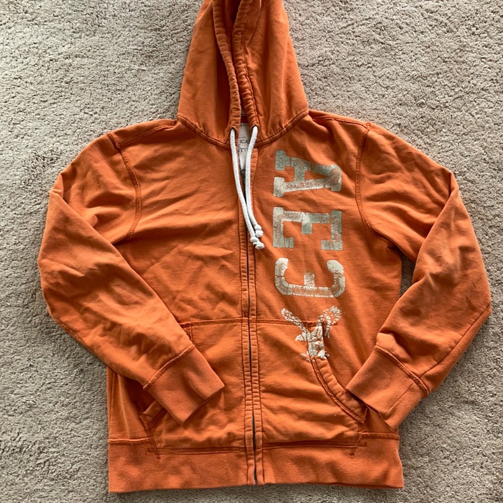 American Eagle men’s zip up hoodie orange size M